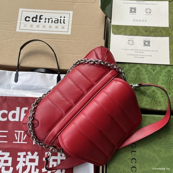 First bag ru SMALL CHAIN GUCCI HORSEBIT SHOULDER BAG 0708